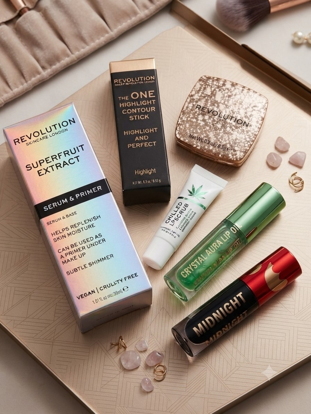 NEW Revolution Beauty Skincare & Makeup 6-Piece Bundle - Full Size